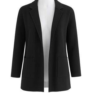 J.Crew Regan Black Sweater Blazer | Size S | Merino Wool Cardigan Jacket